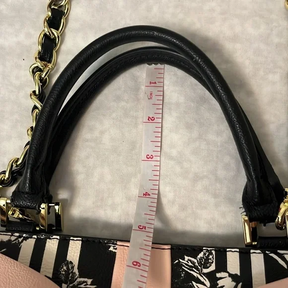 Betsey Johnson Black and Pink Bow Bag - Picture 14 of 15